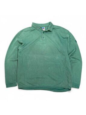 Vintage Russell Athletic Heavy Cotton Faded Polo Longsleeve Shirt